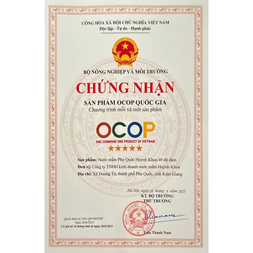 OCOP 5 sao cấp quốc gia